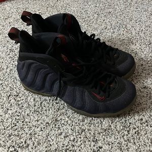 Nike foamposite ones size 8.5 denim blue and black